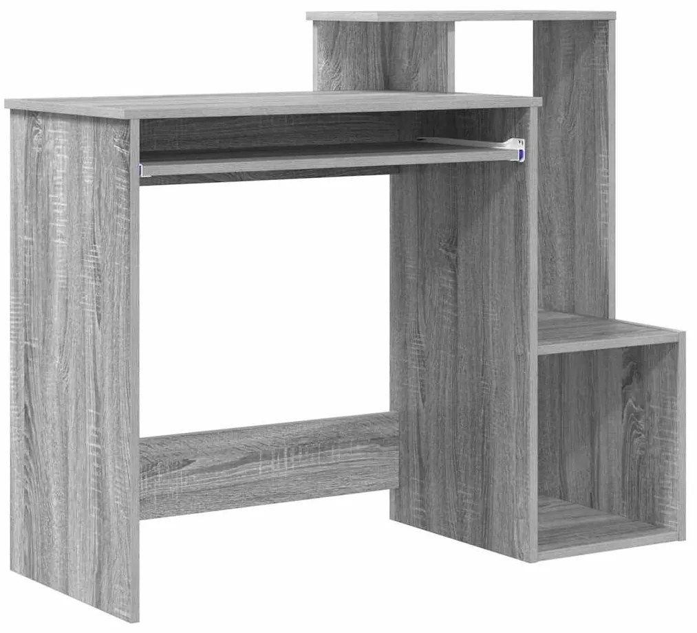 vidaXL Γραφείο Γκρίζο Σονομα 106 x 40 x 88.5 εκ Επεξεργασμένο ξύλο