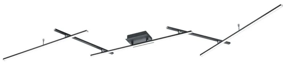 Φωτιστικό Οροφής - Πλαφονιέρα Arvin 628410532 22W &amp; 8W Led 245x50x8,5cm Black Mat Trio Lighting Metal