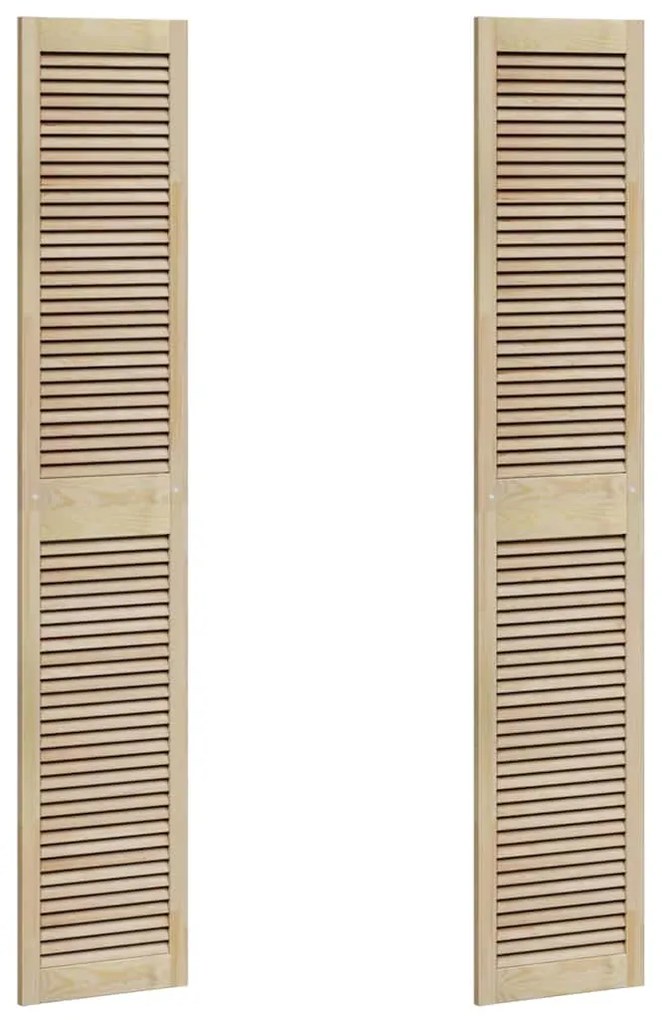 vidaXL Πόρτα Ντουλάπας με πόρτα 2 pcs Φυσικό 140.5 x 2.1 x 49.5 cm