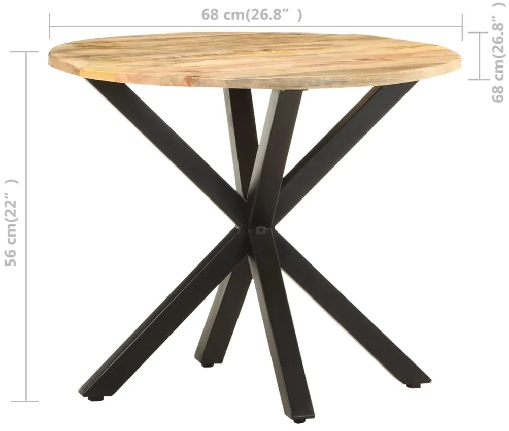 vidaXL Τραπεζάκι Βοηθητικό 68 x 68 x 56 εκ. από Μασίφ Ξύλο Μάνγκο