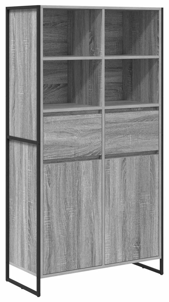 vidaXL Πλαϊνό γραφείο 2 pcs Γκρίζο Σονομα 81 x 36 x 150.5 εκ.