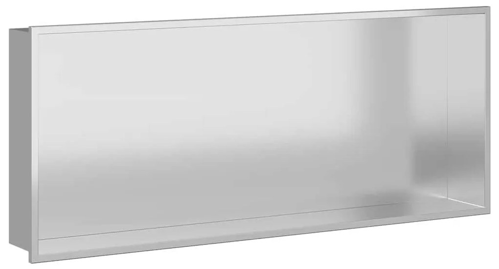 vidaXL Νίτσα Μπάνιου Ασημί 75 x 30 x 9.5 εκ. Ανοξείδωτο ατσάλι