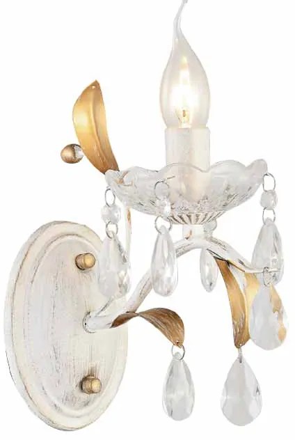 Απλίκα Τοίχου Aca Sardinia DL9341WWG White/Antique Gold