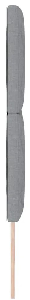 vidaXL Υφασμάτινο Κεφαλάρι Geometric Ανοιχτό γκρι 140 cm ύφασμα