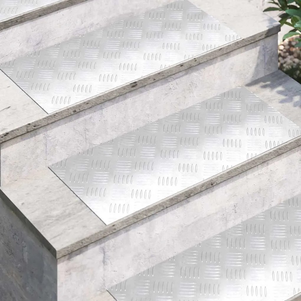 vidaXL Επιφάνειες Καρό 2 pcs Ασημί 70 x 30 cm Αλουμίνιο