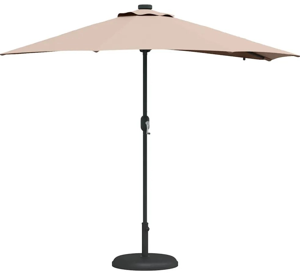 vidaXL Ομπρέλα Κήπου Taupe 294 x 150 x 223 εκ ύφασμα