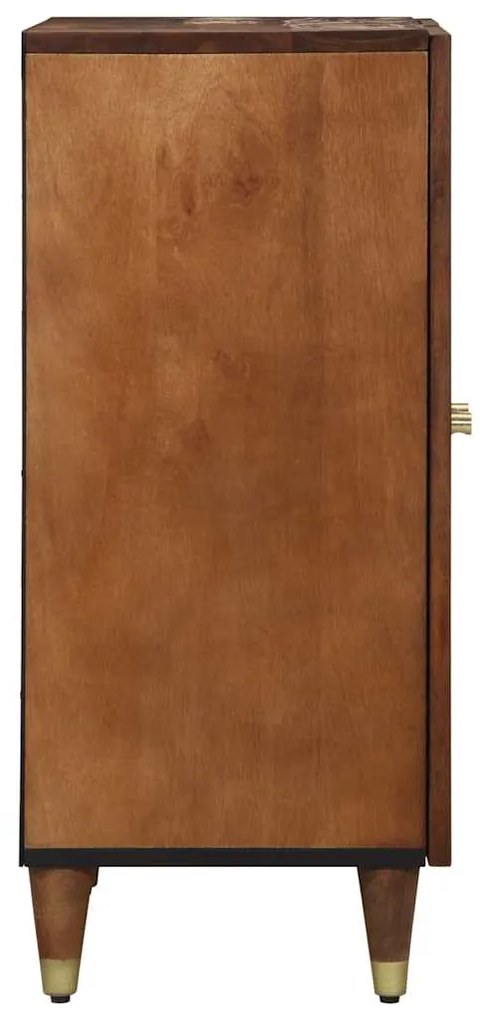 vidaXL Πλαϊνό γραφείο με συρτάρι 2 pcs καφέ μελί 60 x 33 x 75 cm