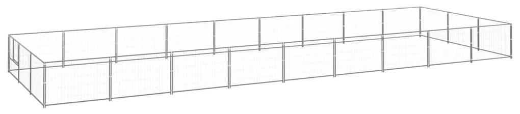 vidaXL Σπιτάκι Σκύλου Ασημί 27 μ² Ατσάλινο