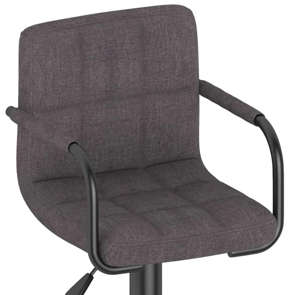 vidaXL Σκαμπό Μπαρ Χρώμα Taupe Υφασμάτινο