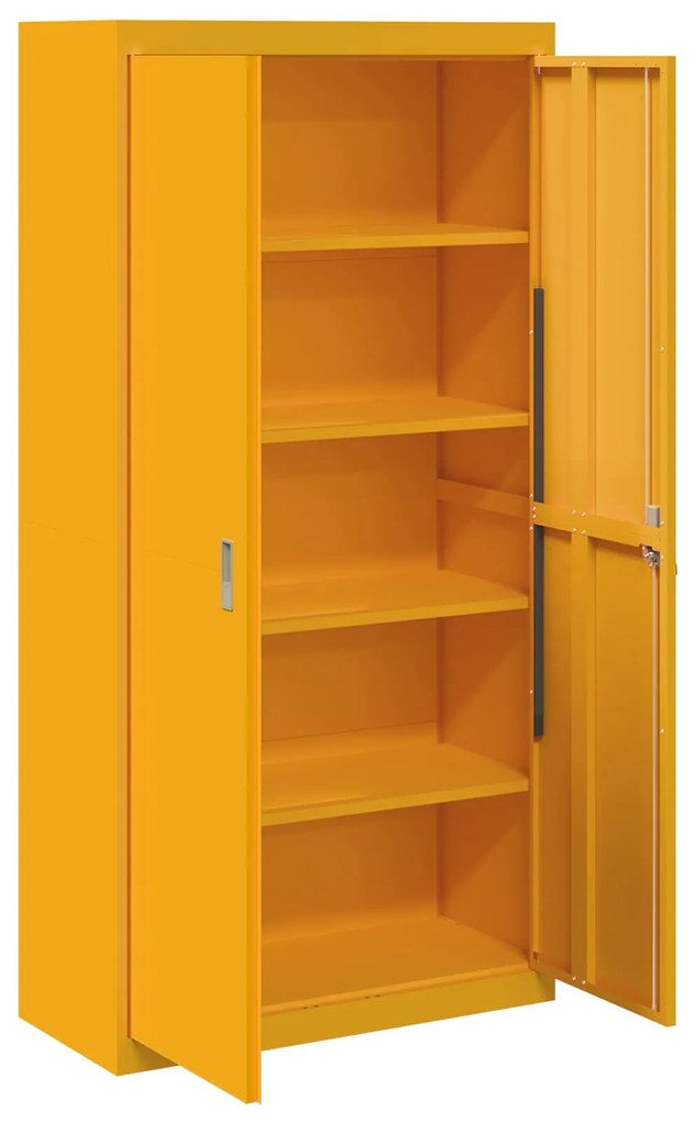 vidaXL Ντουλάπι αποθήκευσης 2 pcs Χαμομηλί κίτρινο 90 x 40 x 180 cm