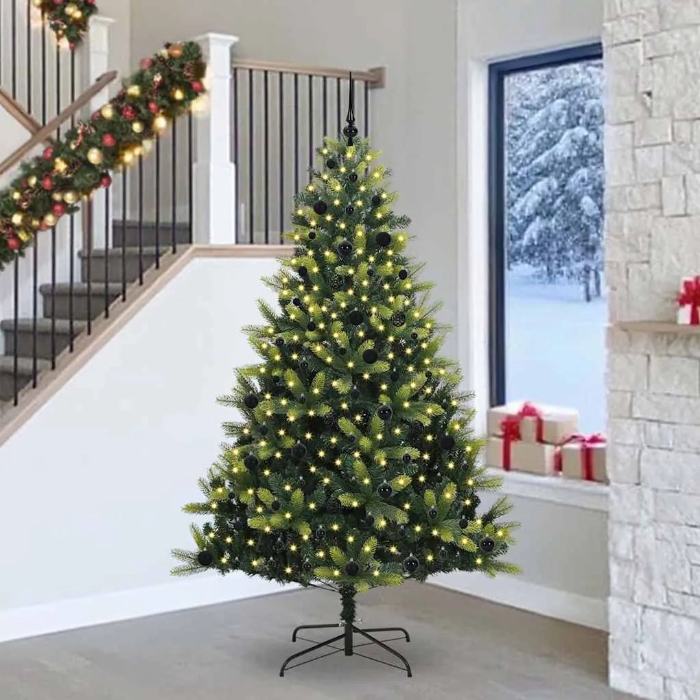 vidaXL Τεχνητό Χριστουγεννιάτικο Δέντρο με 300 LED Πράσινο 240 cm
