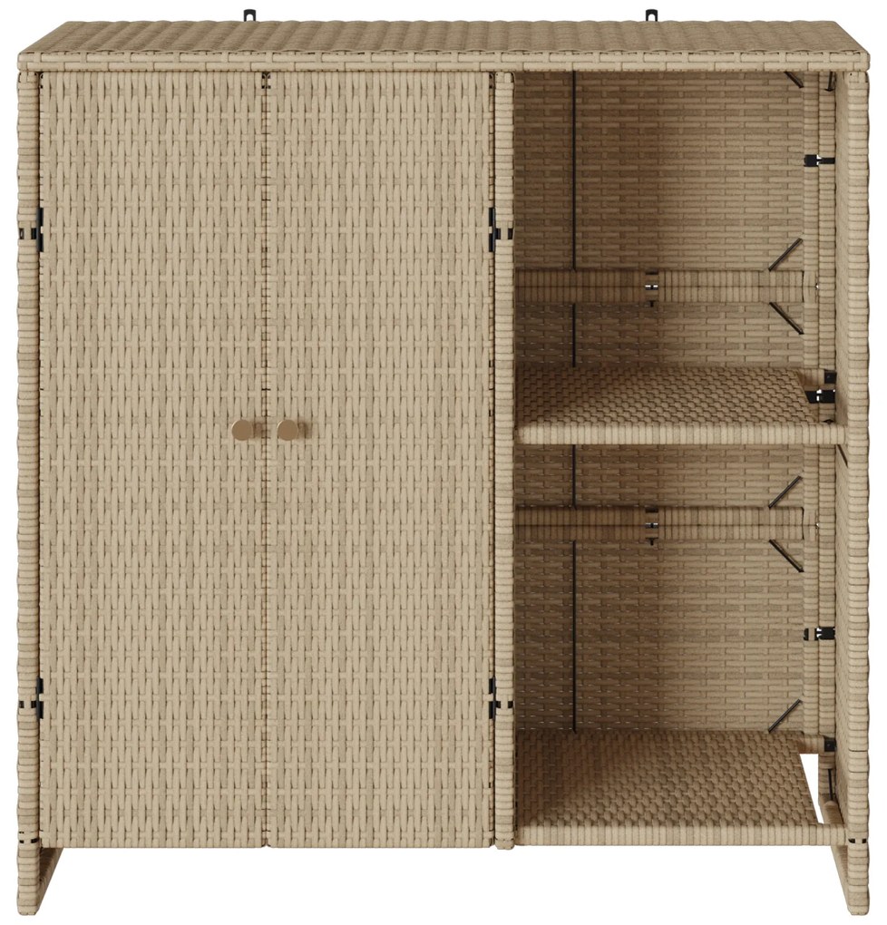 vidaXL Ντουλάπα Αποθήκευσης Μπεζ 100x36x102 εκ Ρατάν