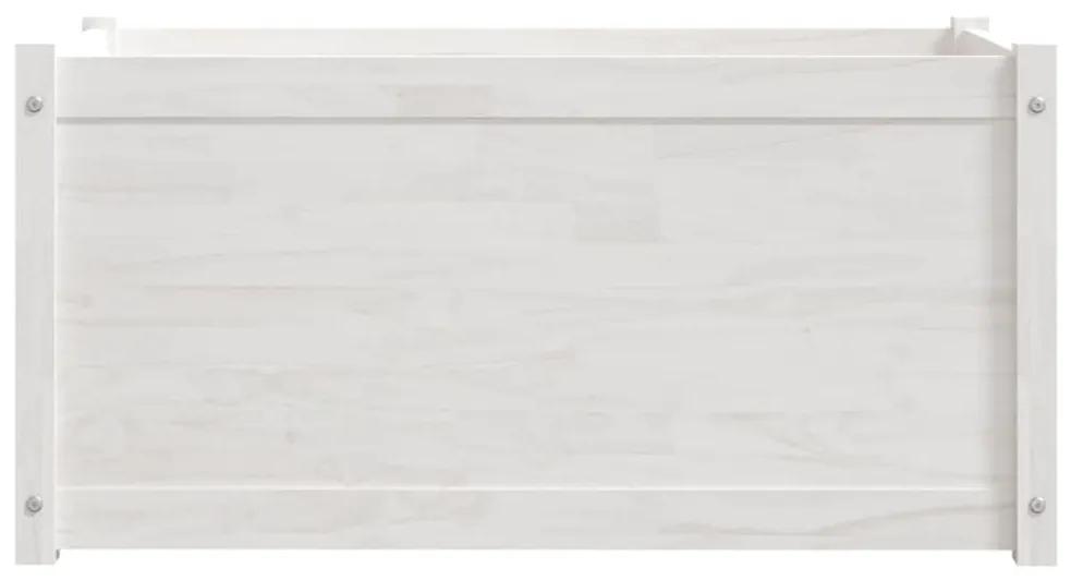 Ζαρντινιέρες 2 τεμ. Λευκό 100 x 50 x 50 εκ Μασίφ Ξύλο Πεύκου - Λευκό