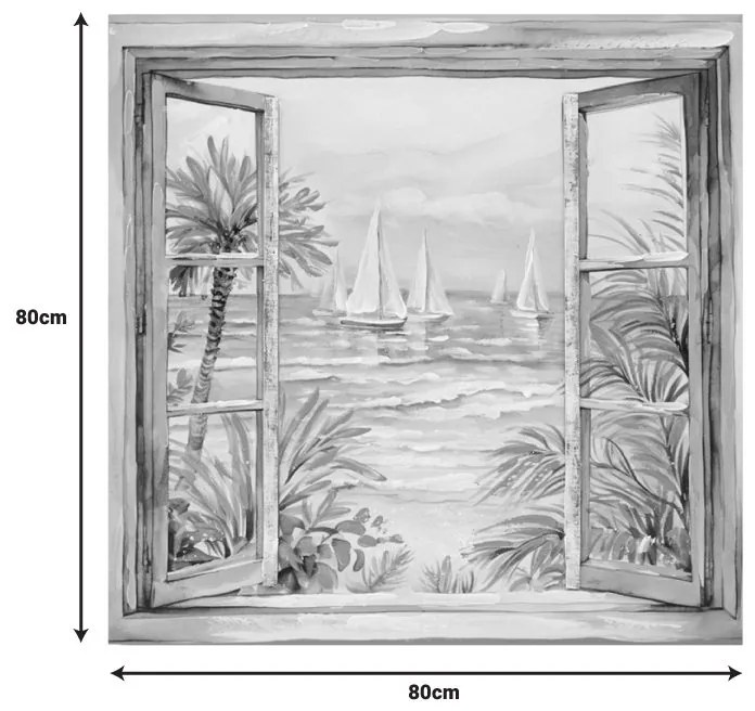 Πίνακας σε καμβά Deive Inart 80x3x80εκ