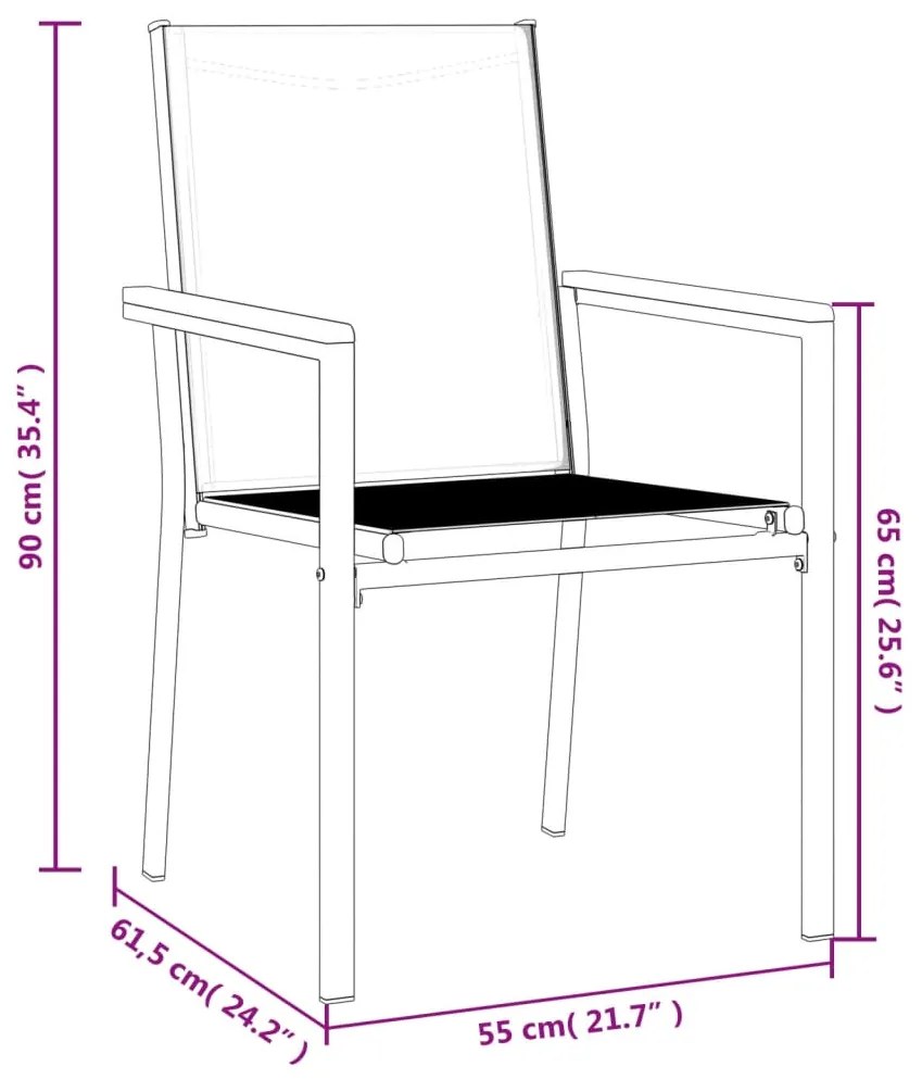 ΚΑΡΕΚΛΕΣ ΚΗΠΟΥ 6 ΤΕΜ. ΜΑΥΡΕΣ 55X61,5X90 ΕΚ ΑΠΟ TEXTILENE/ΑΤΣΑΛΙ 3187086