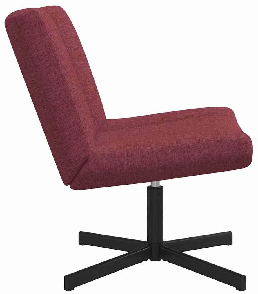 vidaXL Περιστρεφόμενη καρέκλα Μπορντό 63 x 75 x 76 εκ ύφασμα