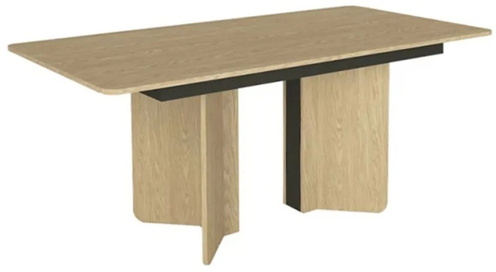 Τραπέζι Lava 0265910 180x90x76,8cm Rota Oak-Anthracite Μοριοσανίδα, Μελαμίνη