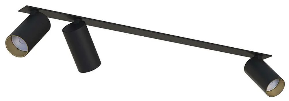 Φωτιστικό Οροφής - Σποτ Mono Surface 7691 3xGU10 10W Black-Gold Nowodvorski Metal, Plastic