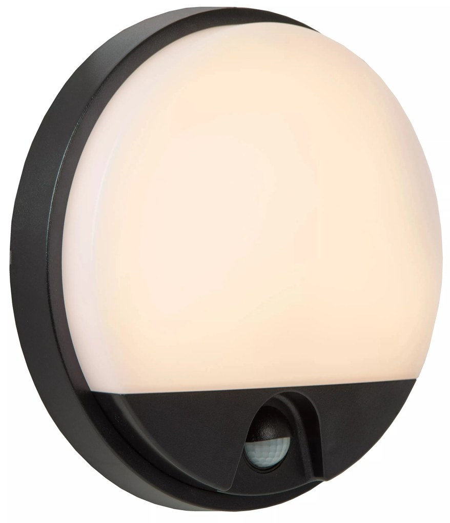 Φωτιστικό Επίτοιχο Lucide 22863-10-30 HUPS IR Μαύρο Ματ (Black Mat)|Λευκό (White) 3000 K