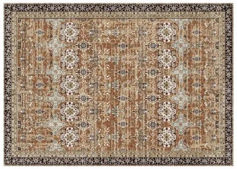 VEVOR Large Area Rug 9 x 12 ft Anti-Skid Indoor Floor Mat Vintage Brown Green