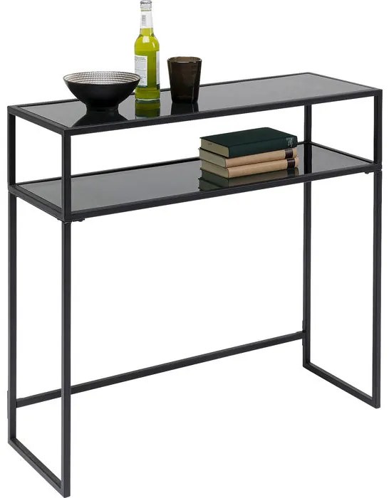 Κονσόλα Loft Μεταλλική Μαύρη  85x30x80εκ - Μαύρο