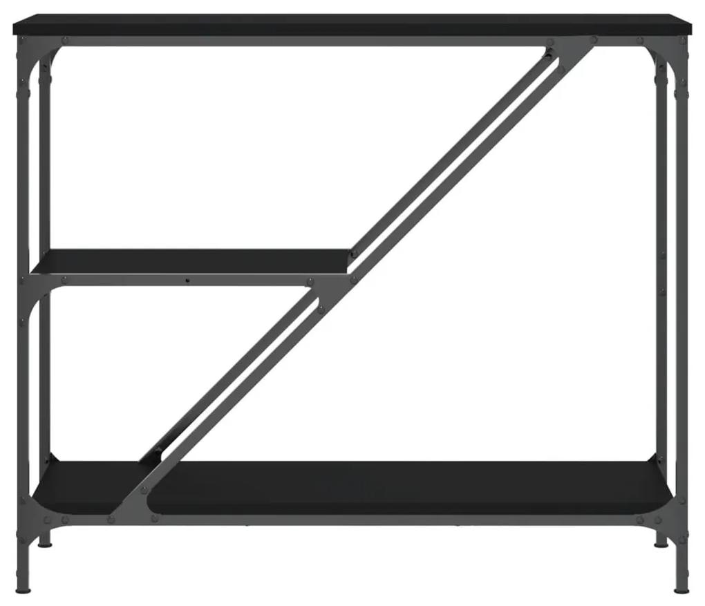 vidaXL Τραπέζι Κονσόλα Μαύρο 88,5x30x75 εκ. από Επεξεργασμένο Ξύλο