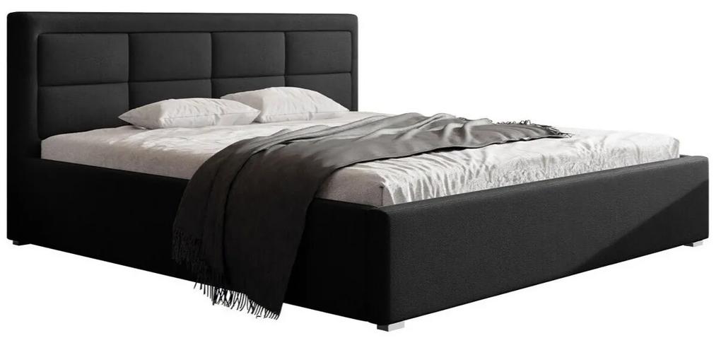 Κρεβάτι Pomona 102, Διπλό, Μαύρο, 180x200, Ταπισερί, Τάβλες για Κρεβάτι, 200x223x93cm, 98 kg | Epipla1.gr