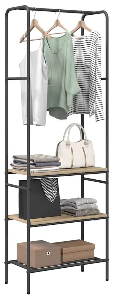 vidaXL Ράφι Ρούχων Δρύς Sonoma 60 x 30 x 171 εκ Επεξεργασμένο ξύλο