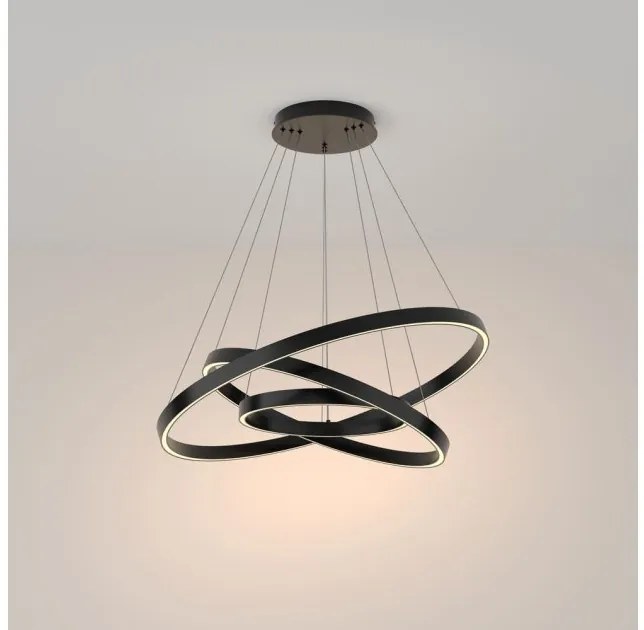 Κρεμαστό Φωτιστικό Οροφής LED 115W Rim 3000K Φ80 MAYTONI-MOD058PL-L100B3K-Μαύρο MOD058PL-L100B3K