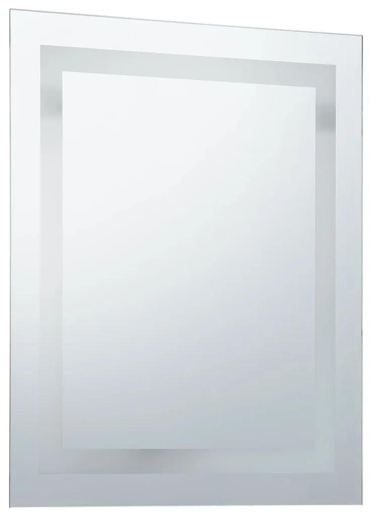 Καθρέφτης Μπάνιου LED με Αισθητήρα Αφής 50 x 60 εκ. - Ασήμι