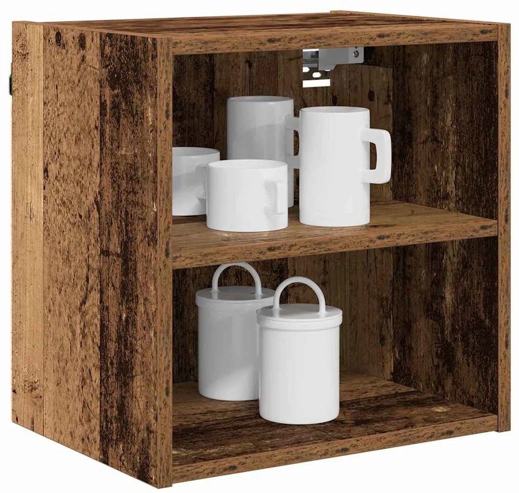 vidaXL Κρεμαστό ντουλάπι με αποθήκευση Παλιό ξύλο 40 x 29,5 x 40 εκ.