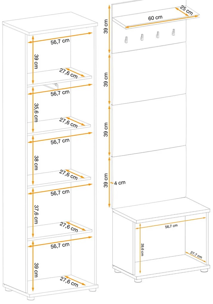 Swap XIX Σύνθεση Καφέ δρυς 280x180x40
