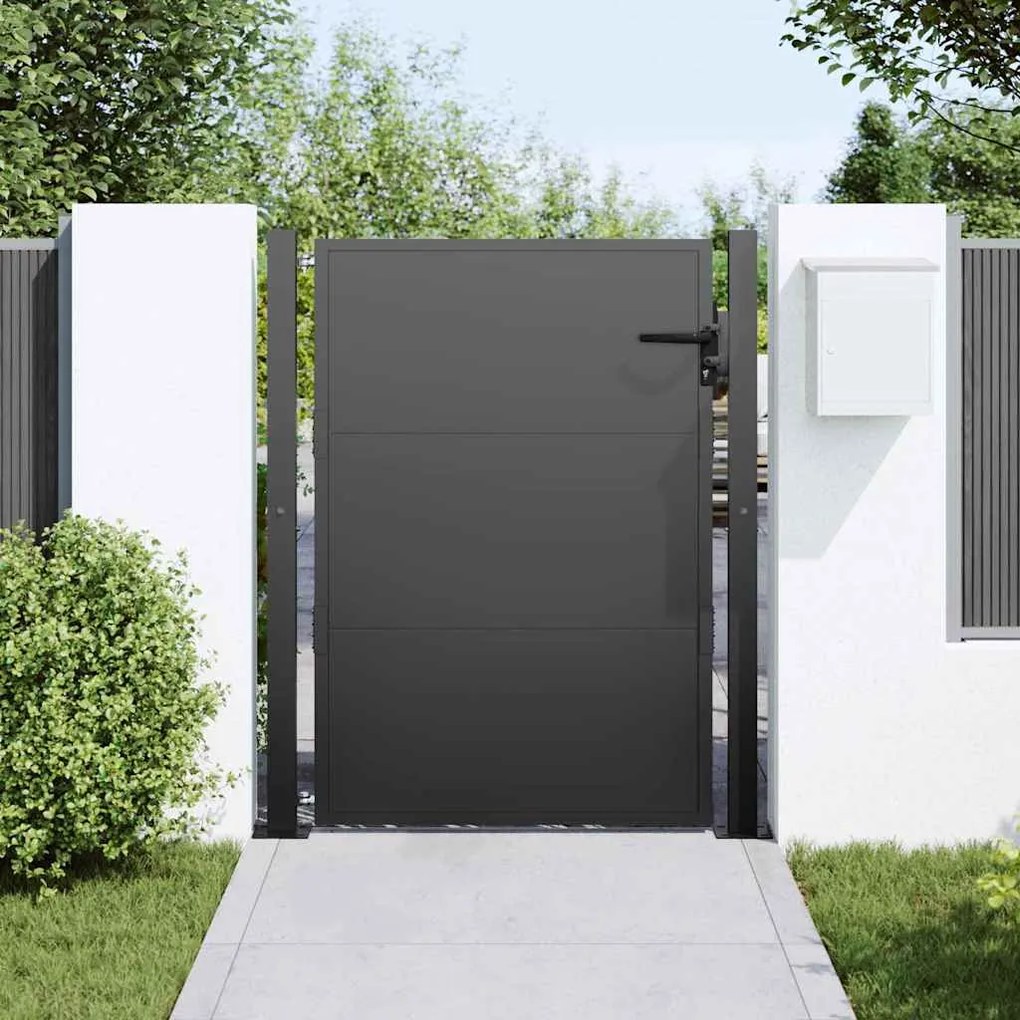vidaXL Πύλη Κήπου, Πύλη Κήπου 105x200 εκ. από Corten Ατσάλι Μαύρο