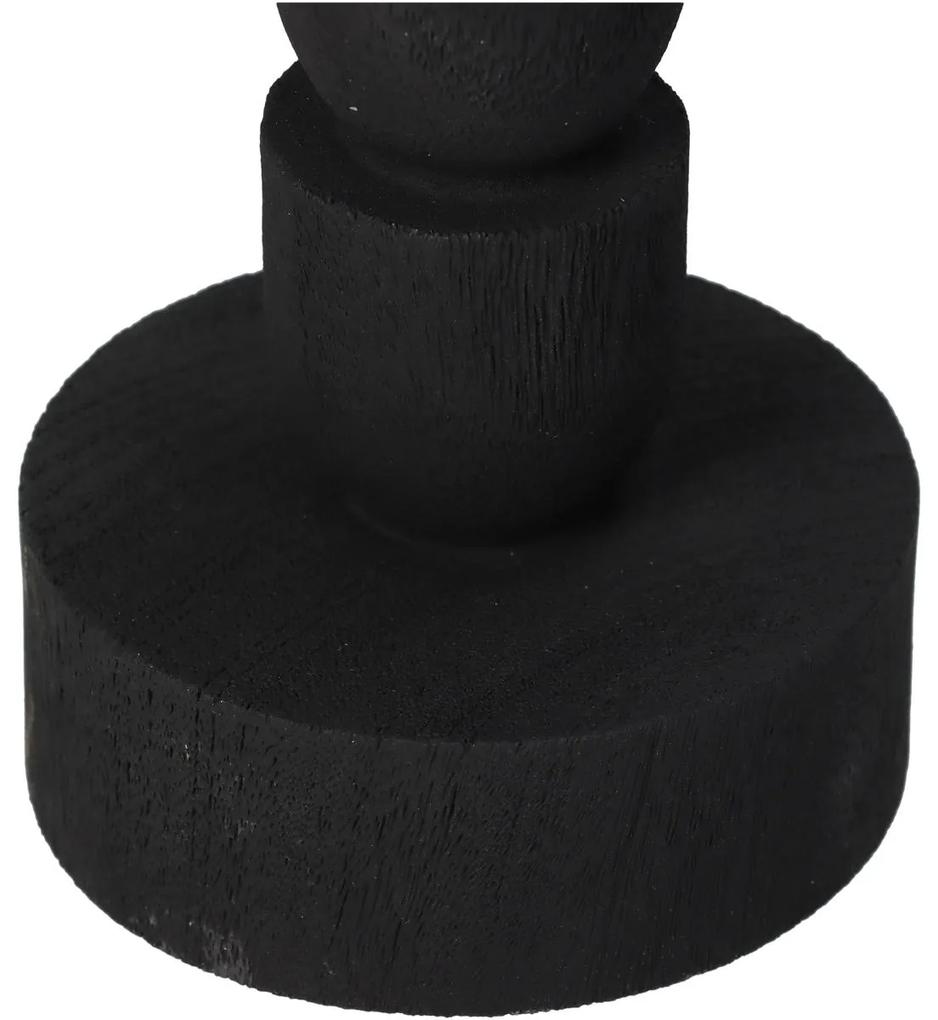 Κηροπήγιο Μαύρο Polyresin 8x8x22.5cm - Polyresin - 05154038