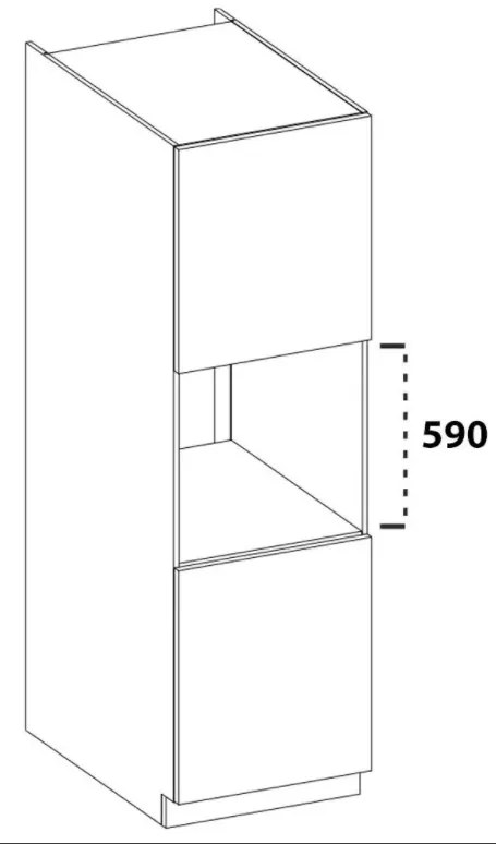 Επιδαπέδιο ντουλάπι Lyona 60 DP 210 2F-Gkri