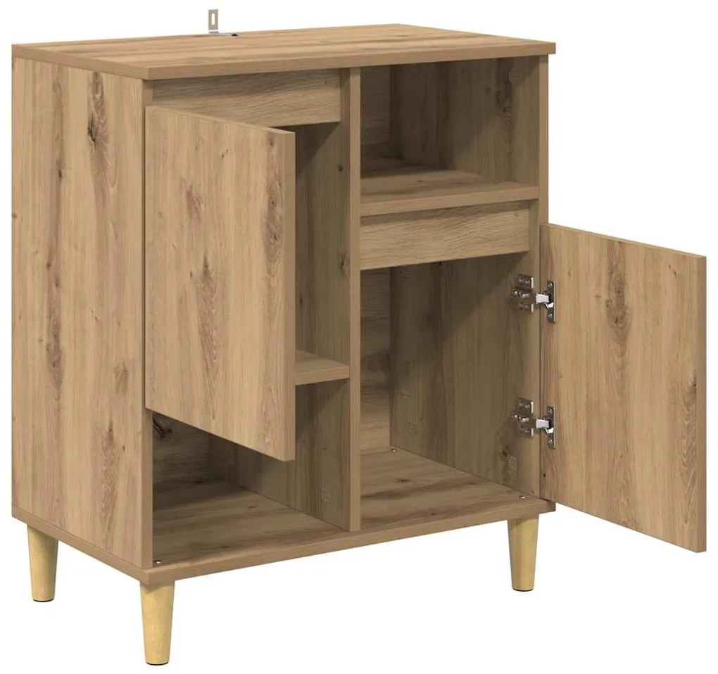 vidaXL Πλαϊνό γραφείο artisan δρυς 35 x 60 x 70 εκ Επεξεργασμένο ξύλο