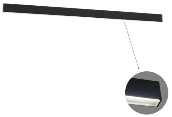 Γραμμικό Οροφής L2260 3000K Μαύρο Microprismatic Ciba 3916-01226-3-B-M-N Viokef-3916-01226-3-B-M-N-Μαύρο 3916-01226-3-B-M-N