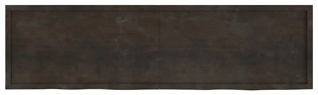 vidaXL Ράφι Τοίχου Σκούρο Καφέ 220x60x(2-4) εκ. Επεξ. Μασίφ Ξύλο Δρυός
