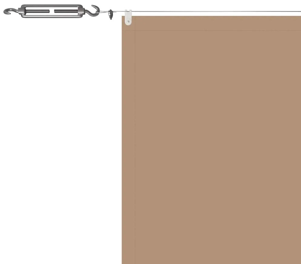 vidaXL Τέντα Κάθετη Taupe 140 x 800 εκ. από Ύφασμα Oxford
