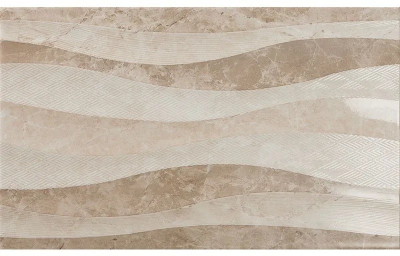 Πλακάκι Décor ELEGANZA Waves Taupe KARAG 33,3x55cm Τιμή τετραγωνικού 23€/ Συσκευασία 1.84m2, 10 τεμάχια