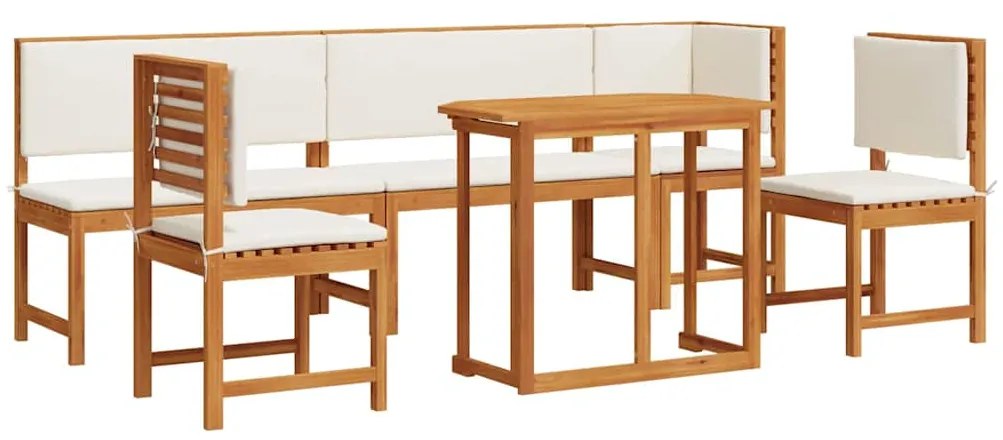 vidaXL Σετ Μπιστρό Κήπου 6 pcs Καφέ Μασίφ ξύλο ακακίας