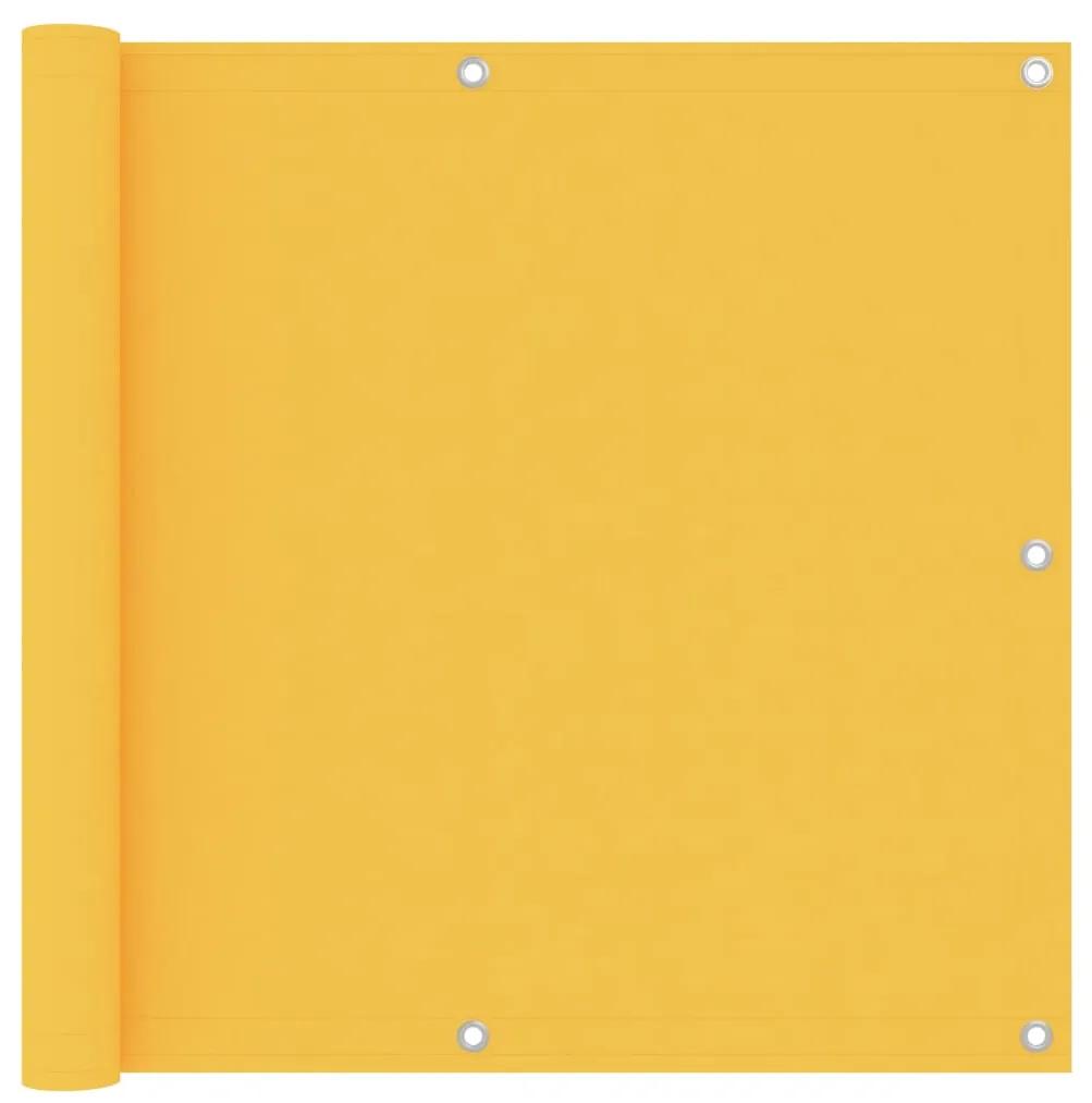 vidaXL Διαχωριστικό Βεράντας Κίτρινο 90 x 400 εκ. Ύφασμα Oxford