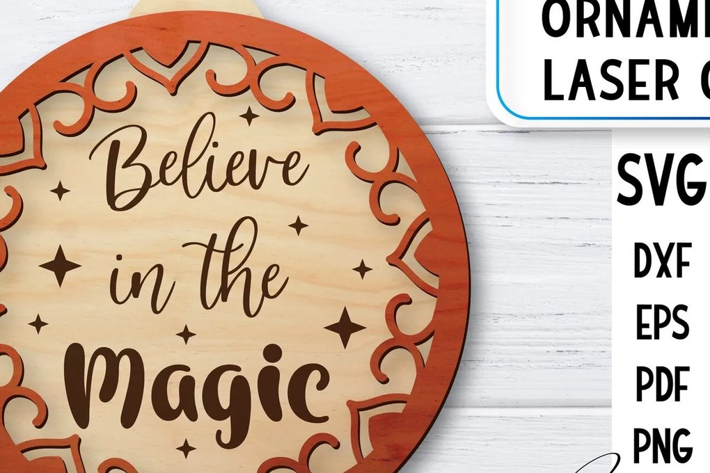 Σετ των 3 Intra απο ξύλο plywood 3mm-4mm πάχος Χριστουγεννιάτικο Στολίδι | Δίασταση 8x8 cm INTRAFABR-36577271