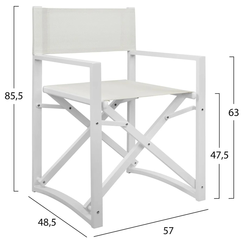 ΠΟΛΥΘΡΟΝΑ ΣΚΗΝΟΘΕΤΗ ΑΛΟΥΜΙΝΙΟΥ DUPRE  ΛΕΥΚΟ 57x48,5x85.5Yεκ