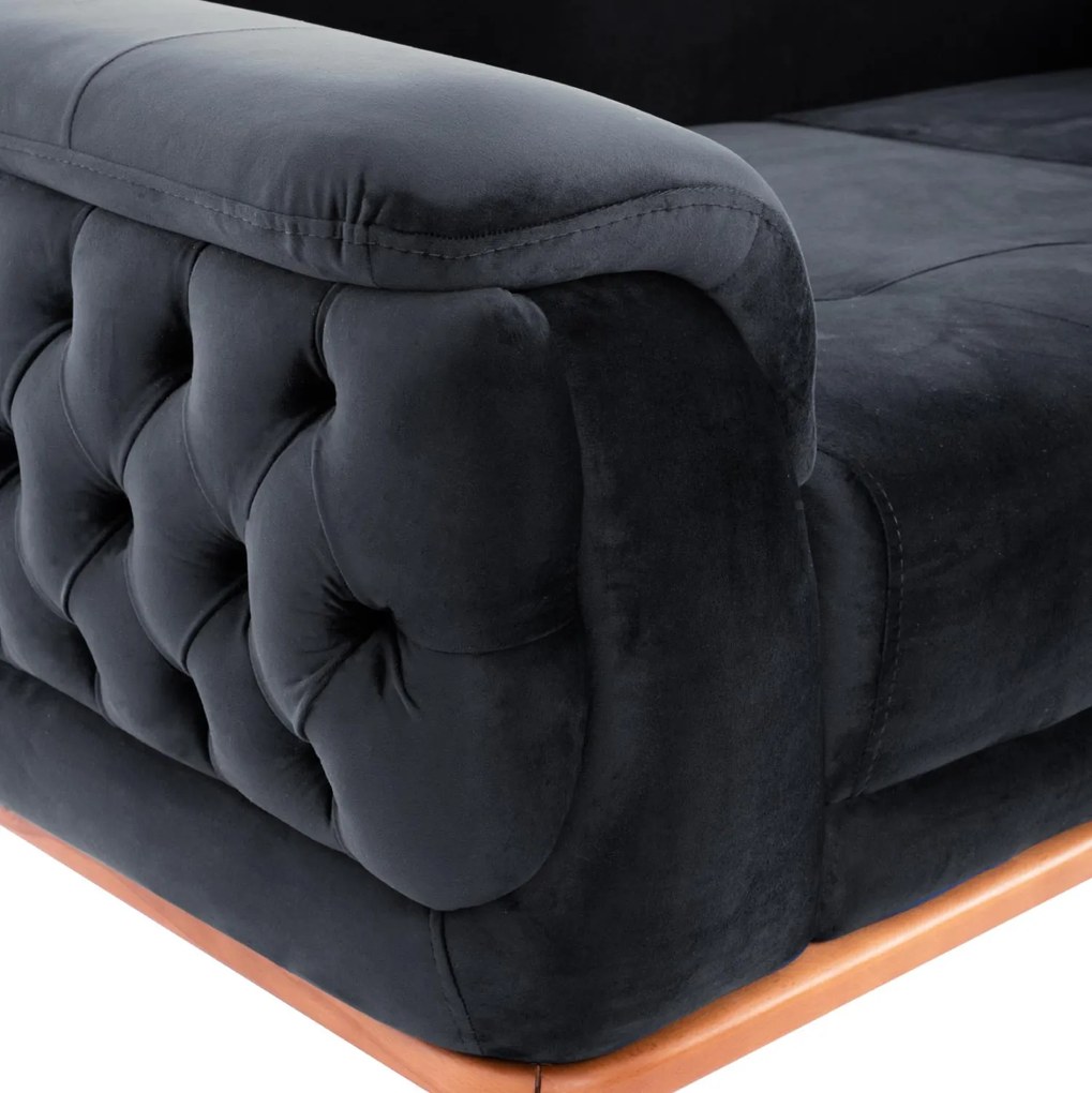 Καναπές - Κρεβάτι Bennington 2θέσιος Μαύρο 180x95x80 εκ. 180x95x80 εκ.