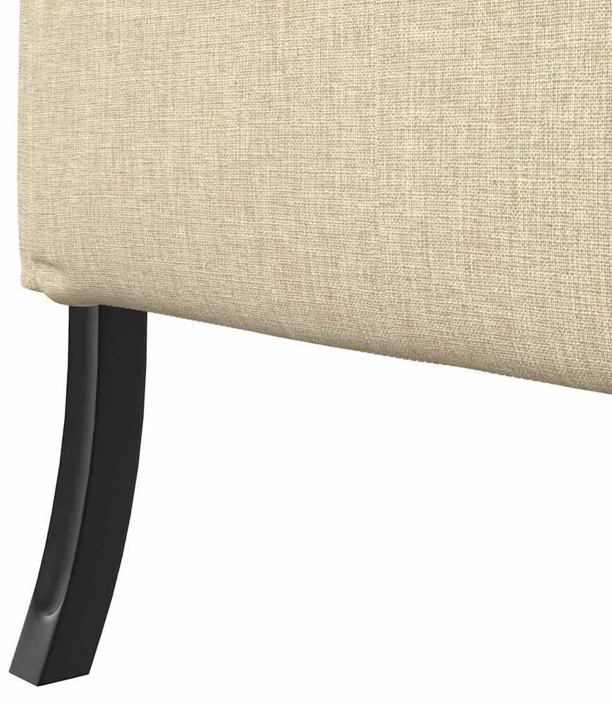 vidaXL Καναπές Υψηλής Πλάτης Κρεμ 109 x 56 x 121 εκ. ύφασμα