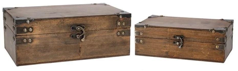 Σετ Διακοσμητικά Κουτιά Ξύλινα 2τμχ 2 30x20x11.5EK 23.5x15x8.5εκ