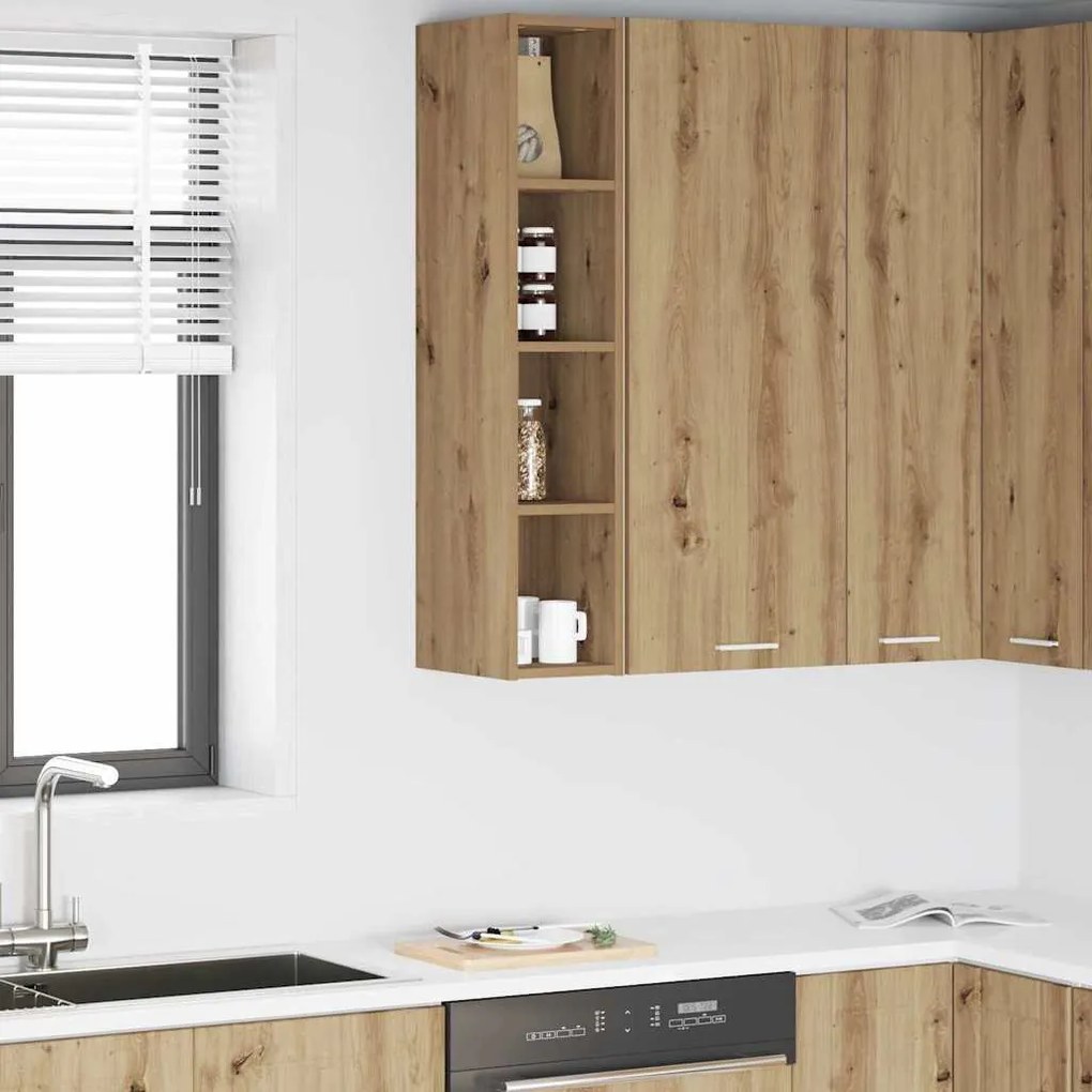 vidaXL Κρεμαστό ντουλάπι με αποθήκευση Artisan Oak 20 x 29,5 x 100 εκ.