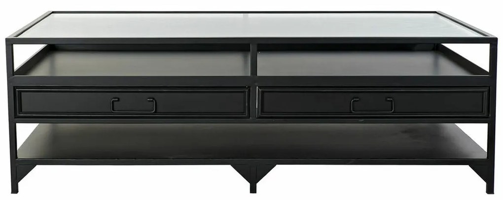 Τραπεζάκι Καφέ DKD Home Decor Μέταλλο Κρυστάλλινο (120 x 60 x 40 cm)