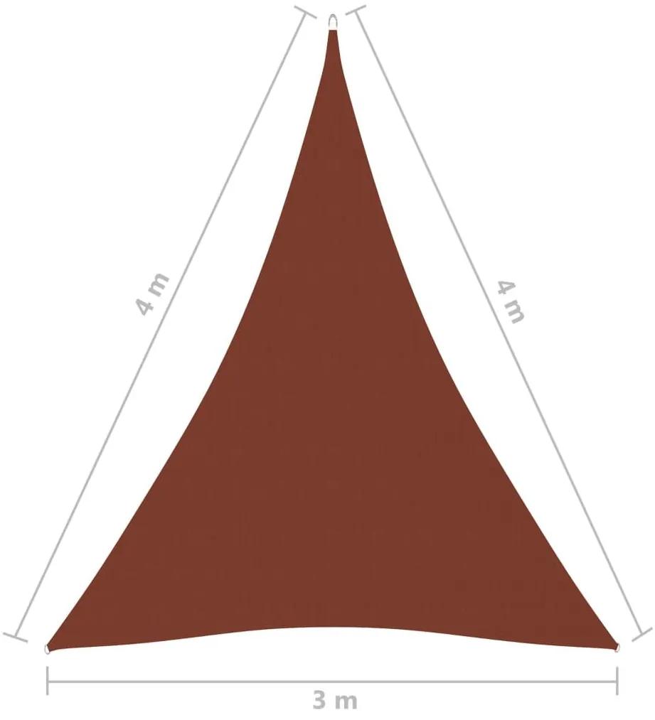 Πανί Σκίασης Τρίγωνο Τερακότα 3 x 4 x 4 μ. από Ύφασμα Oxford - Καφέ